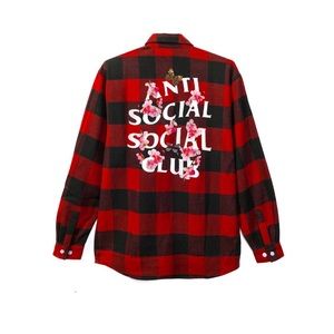 Anti Social Social Club Kkoch Flannel Red XS